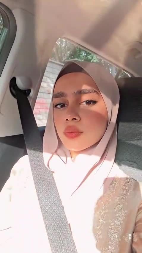 Arfa in a car, sunlit
