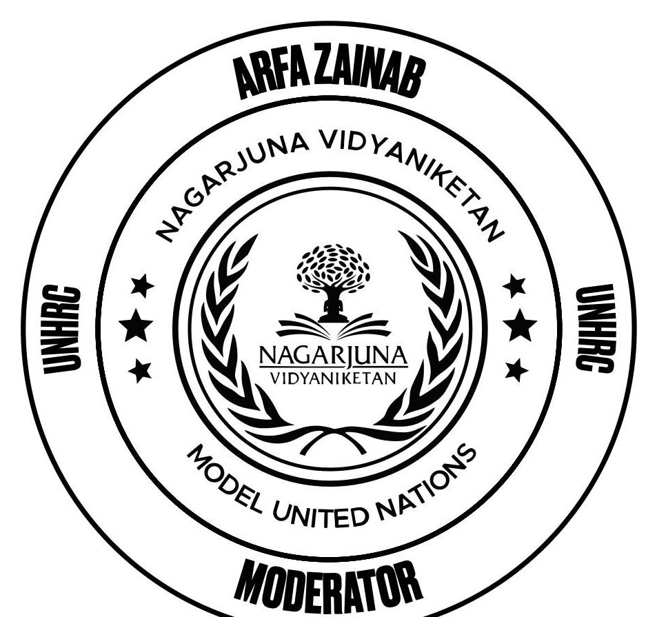 NVNMUN badge: Arfa Zainab, UNHRC Moderator